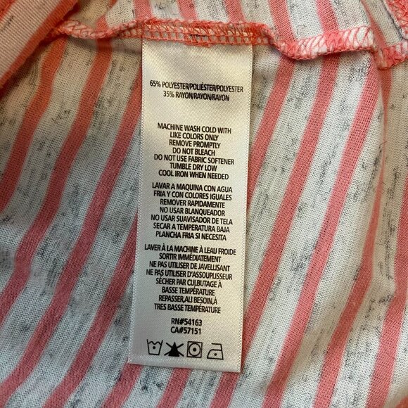 Calvin Klein Women's Top Scoop Neck Short Sleeve Striped Sz M Teardrop Back NWOT - Picture 8 of 8